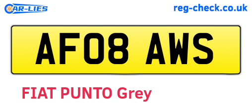 AF08AWS are the vehicle registration plates.