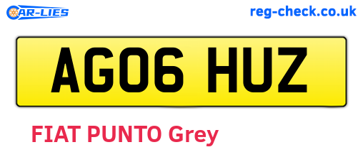 AG06HUZ are the vehicle registration plates.