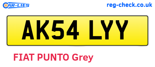 AK54LYY are the vehicle registration plates.