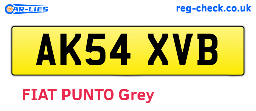 AK54XVB are the vehicle registration plates.
