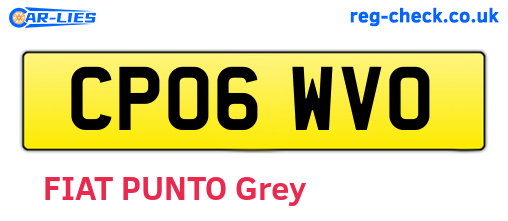 CP06WVO are the vehicle registration plates.