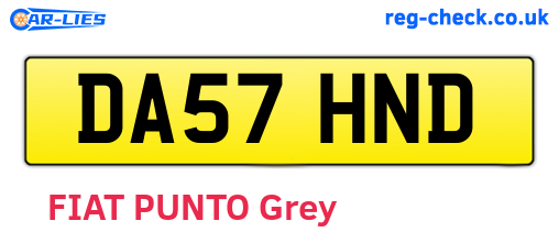 DA57HND are the vehicle registration plates.