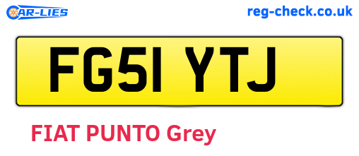 FG51YTJ are the vehicle registration plates.