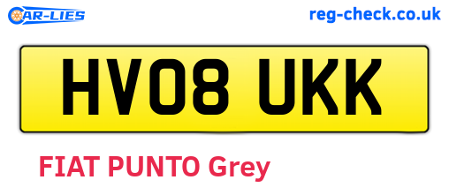 HV08UKK are the vehicle registration plates.