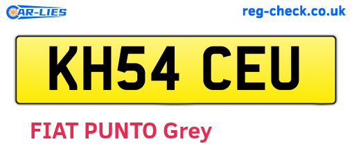 KH54CEU are the vehicle registration plates.