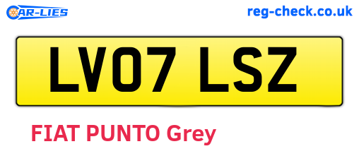 LV07LSZ are the vehicle registration plates.