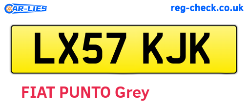 LX57KJK are the vehicle registration plates.