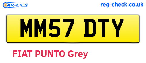 MM57DTY are the vehicle registration plates.