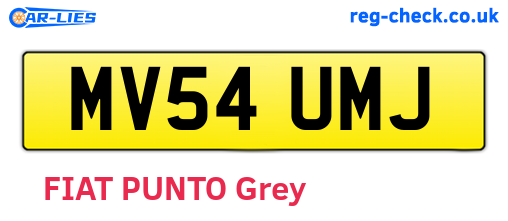 MV54UMJ are the vehicle registration plates.