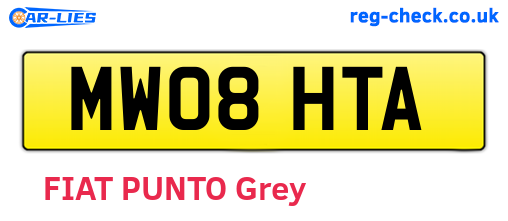 MW08HTA are the vehicle registration plates.