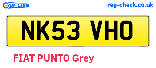 NK53VHO are the vehicle registration plates.