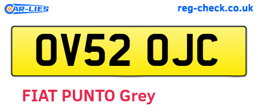 OV52OJC are the vehicle registration plates.