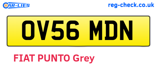 OV56MDN are the vehicle registration plates.