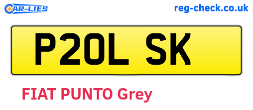 P20LSK are the vehicle registration plates.