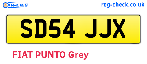 SD54JJX are the vehicle registration plates.
