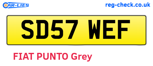 SD57WEF are the vehicle registration plates.