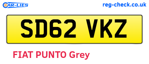 SD62VKZ are the vehicle registration plates.