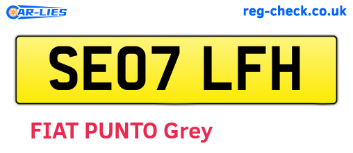 SE07LFH are the vehicle registration plates.