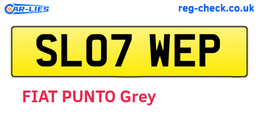 SL07WEP are the vehicle registration plates.