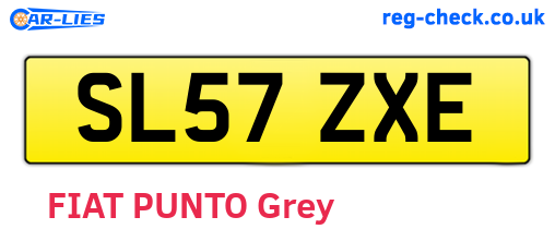 SL57ZXE are the vehicle registration plates.