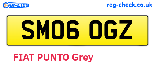 SM06OGZ are the vehicle registration plates.