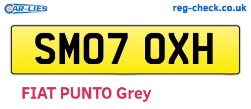 SM07OXH are the vehicle registration plates.