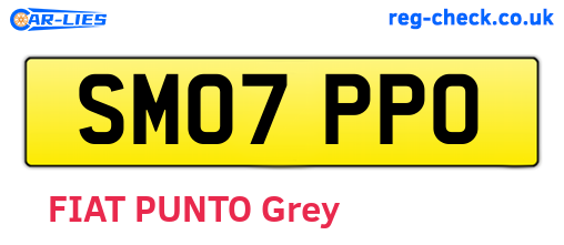 SM07PPO are the vehicle registration plates.