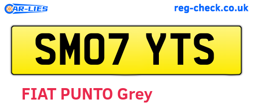 SM07YTS are the vehicle registration plates.