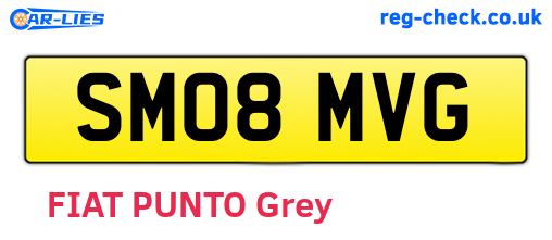 SM08MVG are the vehicle registration plates.