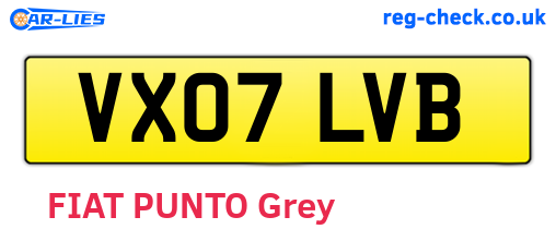 VX07LVB are the vehicle registration plates.