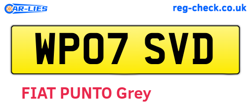 WP07SVD are the vehicle registration plates.