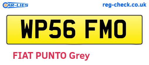 WP56FMO are the vehicle registration plates.