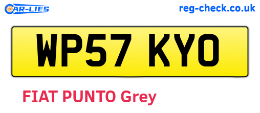 WP57KYO are the vehicle registration plates.