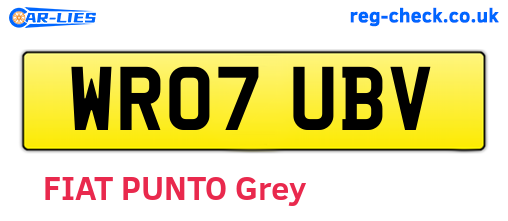 WR07UBV are the vehicle registration plates.
