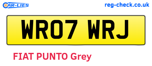 WR07WRJ are the vehicle registration plates.