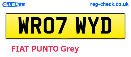 WR07WYD are the vehicle registration plates.