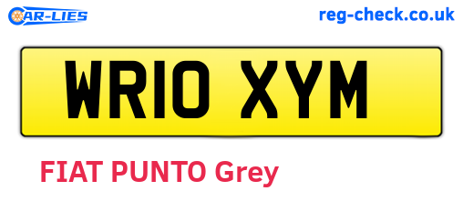 WR10XYM are the vehicle registration plates.