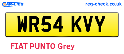 WR54KVY are the vehicle registration plates.