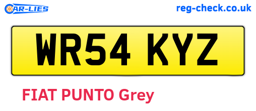 WR54KYZ are the vehicle registration plates.