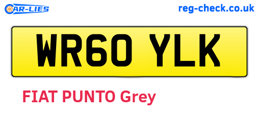 WR60YLK are the vehicle registration plates.