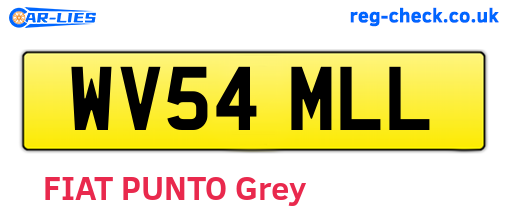 WV54MLL are the vehicle registration plates.