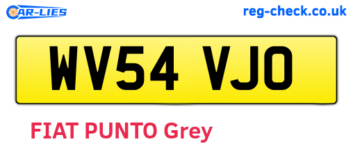 WV54VJO are the vehicle registration plates.