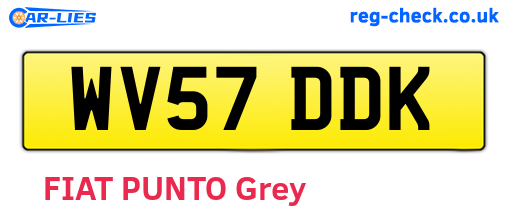 WV57DDK are the vehicle registration plates.