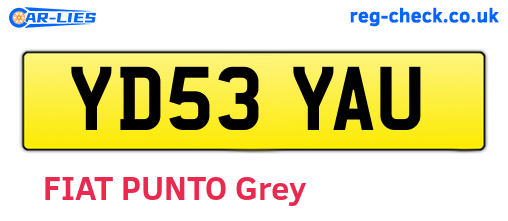 YD53YAU are the vehicle registration plates.