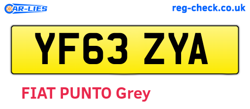 YF63ZYA are the vehicle registration plates.
