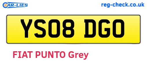 YS08DGO are the vehicle registration plates.