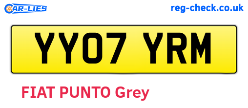 YY07YRM are the vehicle registration plates.