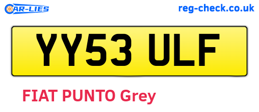 YY53ULF are the vehicle registration plates.