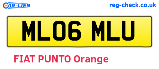 ML06MLU are the vehicle registration plates.
