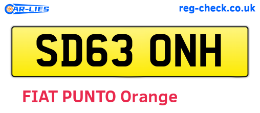 SD63ONH are the vehicle registration plates.